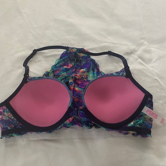 PINK Victoria's Secret Other - VS PINK multi floral lace racerback pushup bra